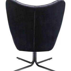 KARE Design Poltrona giratória Oscar Velvet Black Discount