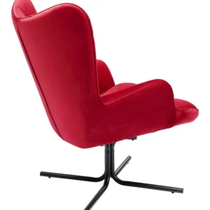 KARE Design Poltrona giratória Oscar Velvet Red Outlet
