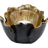 KARE Design Porta velas Flower Bloom Black Gold Ø10cm Discount