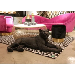 KARE Design Porta velas Flower Bloom Black Gold Ø10cm Discount