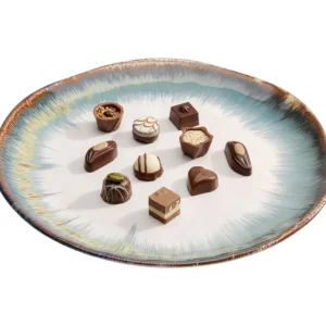 KARE Design Prato Organic Azul e Branco 26cm Sale