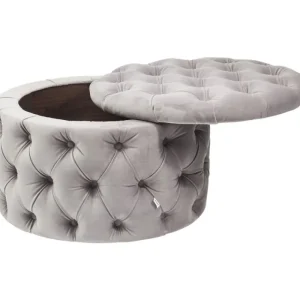 KARE Design Pufe Desire em veludo Cinzento Best