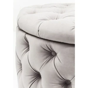 KARE Design Pufe Desire em veludo Cinzento Best