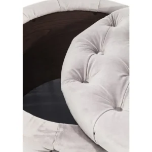 KARE Design Pufe Desire em veludo Cinzento Best