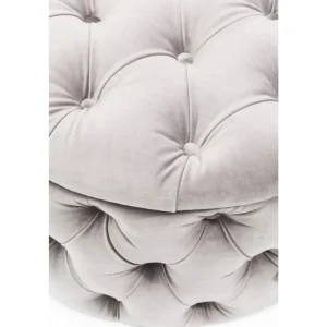 KARE Design Pufe Desire em veludo Cinzento Best