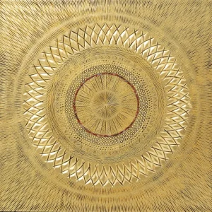 KARE Design Quadro Art Geometric Circle Dourado 120x120cm Sale
