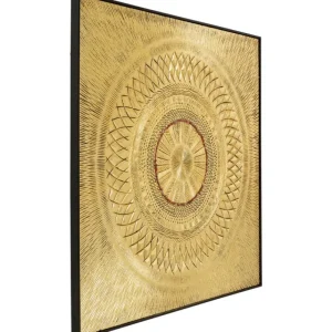 KARE Design Quadro Art Geometric Circle Dourado 120x120cm Sale