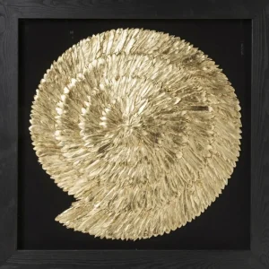 KARE Design Quadro c/ moldura Dourado Snail 120x120cm Fashion