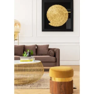 KARE Design Quadro c/ moldura Dourado Snail 120x120cm Fashion