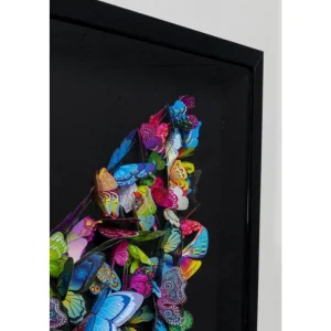 KARE Design Quadro c/ moldura Farfalla 120x120cm New