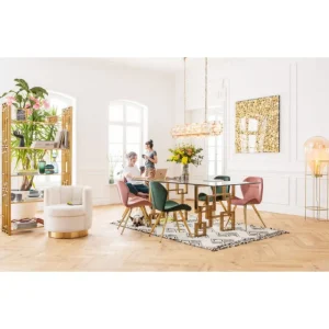 KARE Design Quadro c/ moldura Gold Flower 120x120cm Hot