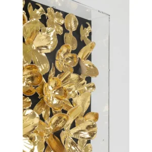 KARE Design Quadro c/ moldura Gold Flower 60x60cm Outlet