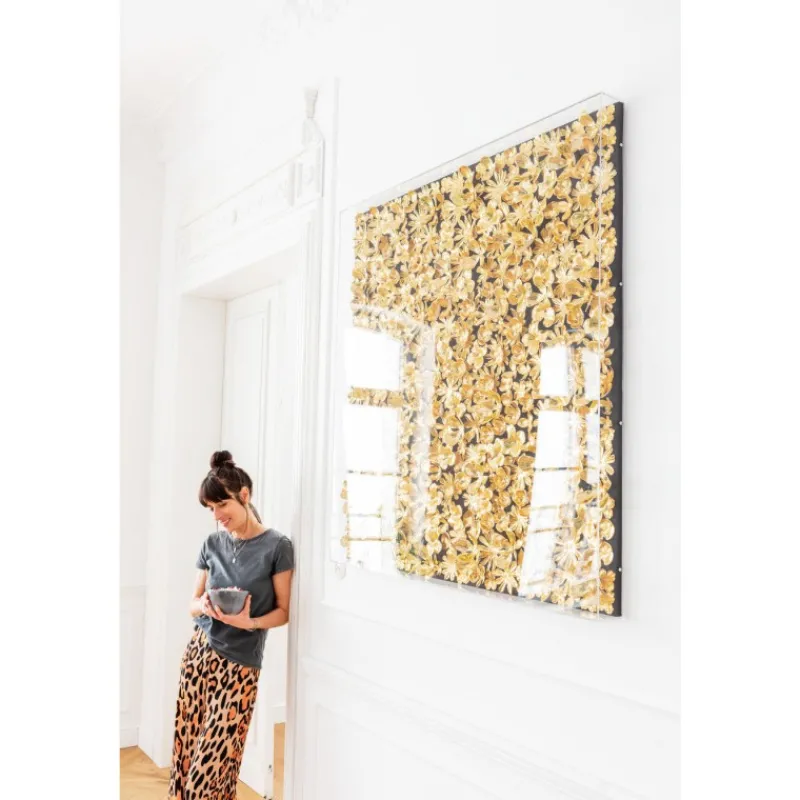 quadro_c_moldura_gold_flo_3.webp KARE Design Quadro c/ moldura Gold Flower 120x120cm Hot