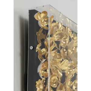 KARE Design Quadro c/ moldura Gold Flower 60x60cm Outlet