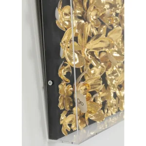 KARE Design Quadro c/ moldura Gold Flower 60x60cm Outlet
