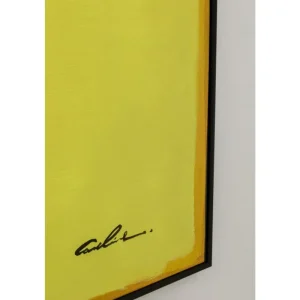 KARE Design Quadro com Moldura Abstract Shapes Amarelo 113x113 cm Clearance
