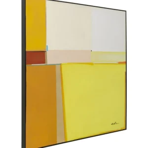 KARE Design Quadro com Moldura Abstract Shapes Amarelo 113x113 cm Clearance