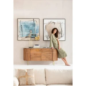 KARE Design Quadro com Moldura Dust Cinzento 100x100cm Outlet