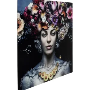 KARE Design Quadro de Vidro Flower Art Lady 120x120cm Online