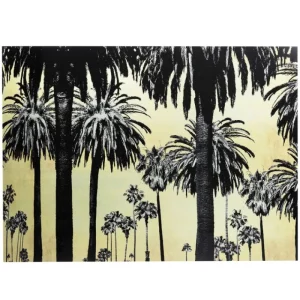 KARE Design Quadro de Vidro Metallic Palms 120x180cm New