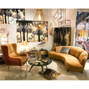 KARE Design Quadro de Vidro Metallic Palms 120x180cm New