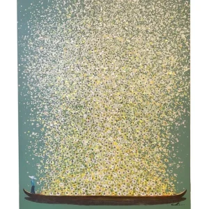 KARE Design Quadro em tela Flower Boat Roxo/Branco 80x100cm Online