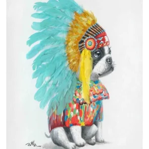 KARE Design Quadro Headdress Dog 80x80cm New