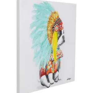 KARE Design Quadro Headdress Dog 80x80cm New