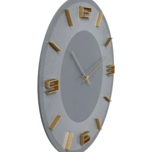 KARE Design Relógio de Parede Leonardo Cinzento/Dourado Hot