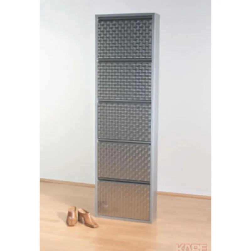 sapateira_caruso__pratead_2.webp KARE Design Sapateira Caruso 5 Prateada Escovada Outlet