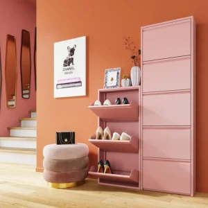 KARE Design Sapateira Caruso 3 Rose Outlet