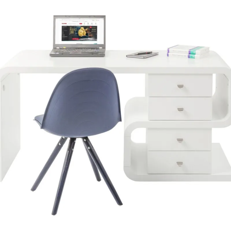 secretria_club_snake_bran_1.webp KARE Design Secretária Club Snake Branca 150x70cm New