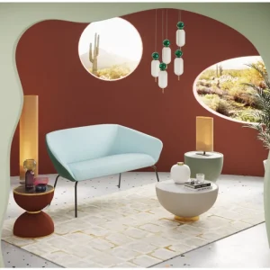 KARE Design Sofá 2 lugares Ballabile azul e verde Discount