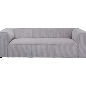 KARE Design Sofá 3 lugares Cubetto Cord Cinzento Claro 220 cm Discount