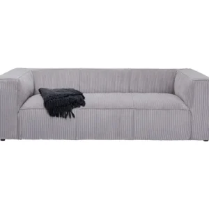 KARE Design Sofá 3 lugares Cubetto Cord Cinzento Claro 220 cm Discount