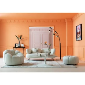 KARE Design Sofá 2 lugares Peppo Branco 182 cm Fashion