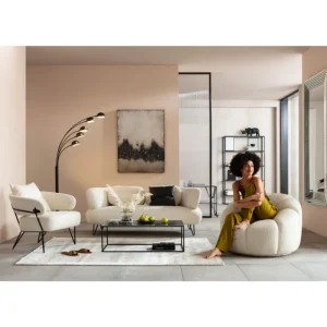 KARE Design Sofá 2 lugares Peppo Branco 182 cm Fashion