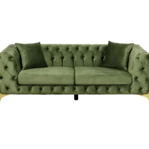 KARE Design Sofá Bellissima 2 lugares Velvet verde Clearance
