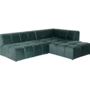 KARE Design Sofá de Canto Belami Veludo Verde escuro Lado Direito 265cm Discount