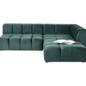 KARE Design Sofá de Canto Belami Veludo Verde escuro Lado Direito 265cm Discount