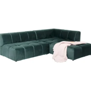 KARE Design Sofá de Canto Belami Veludo Verde escuro Lado Direito 265cm Discount