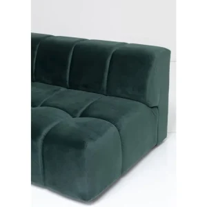 KARE Design Sofá de canto Belami Velvet Dark Green esquerdo 265cm New