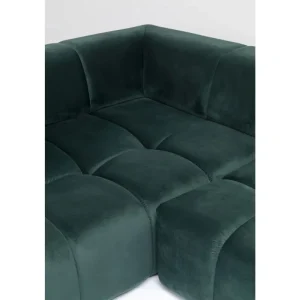 KARE Design Sofá de canto Belami Velvet Dark Green esquerdo 265cm New