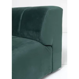 KARE Design Sofá de canto Belami Velvet Dark Green esquerdo 265cm New