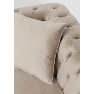 KARE Design Sofá de canto Bellissima Velvet Bege esquerda Clearance