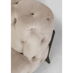 KARE Design Sofá de canto Bellissima Velvet Bege esquerda Clearance