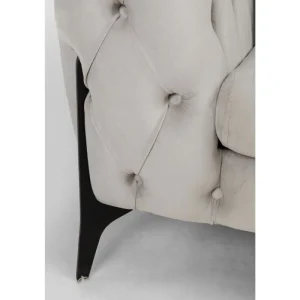 KARE Design Sofá de canto Bellissima Velvet Bege esquerda Clearance