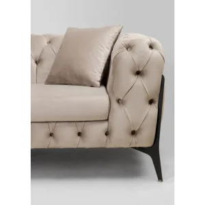 KARE Design Sofá de canto Bellissima Velvet Bege esquerda Clearance