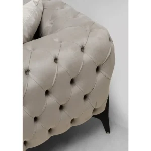 KARE Design Sofá de canto Bellissima Velvet Bege esquerda Clearance