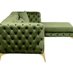 KARE Design Sofá de canto Bellissima Velvet Verde direito Sale